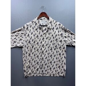 Columbia‎ Sportswear Company Mens XL Button Up Short Sleeve Shirt Leaf Pattern